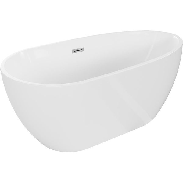 Mexen Eos Vasca Da Bagno Indipendente 170 X 75 Cm, Bianca, Troppopieno Cromato - 52471707500-01-image