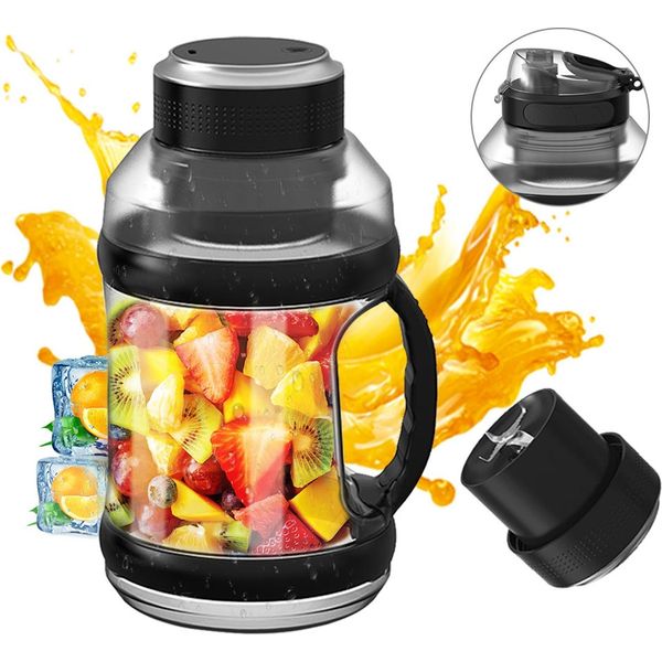 Frullatore Portatile Da 68 Oz - Caricatore Usb, Senza Fili, 18000 Giri/Min, 6 Lame Per Frullati, Smoothies E Fitness-image