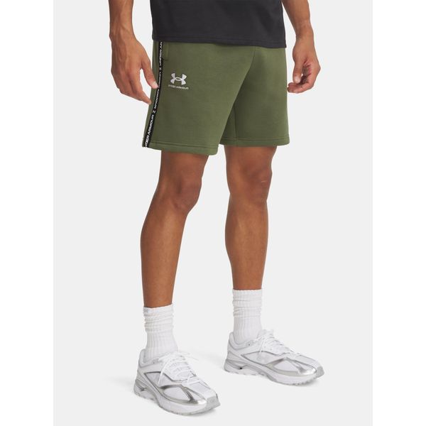 Under Armour Ua Icon Fleece Short Taping - Navy Od Green, Taglia:M-image