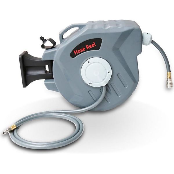Avvolgitubo Jopassy Avvolgitubo Automatico Per Aria Compressa Automatico 20M Tubo Aria Compressa Attacco 1/4 Incl. Portagomma A Parete, Pressione Di Esercizio Max. 18 Bar-image
