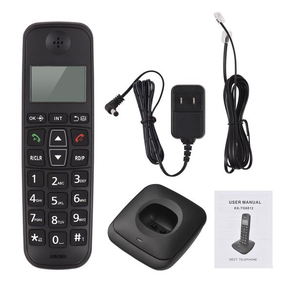 Bisofice Telefono Cordless Espandibile Con Display Lcd Id Chiamante 50 Memorie Di Rubrica Chiamate In Vivavoce Chiamate In Conferenza 16 Lingue Supporto 5 Portatili Connessione Per Ufficio Affari Casa Famiglia-image