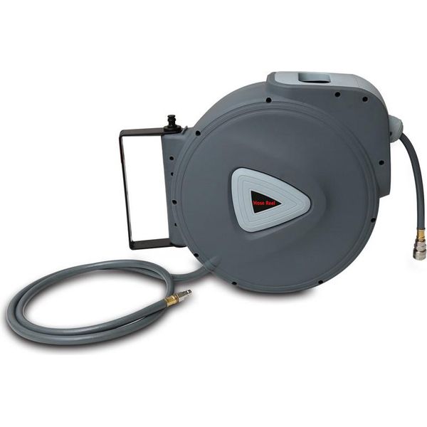 Avvolgitubo Clanmacy Avvolgitubo Automatico Per Aria Compressa Automatico 30 M Tubo Per Aria Compressa Attacco 1/4 Incl. Portagomma A Parete, Pressione Di Esercizio Max. 18 Bar-image
