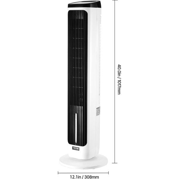 Ventilatore A Torre Vevor, Velocità 7,1 M/S, Silenzioso, Ventilatore Oscillante A 70°, Timer 24 Ore, Adatto Per Camera Da Letto, Ufficio E Casa-image