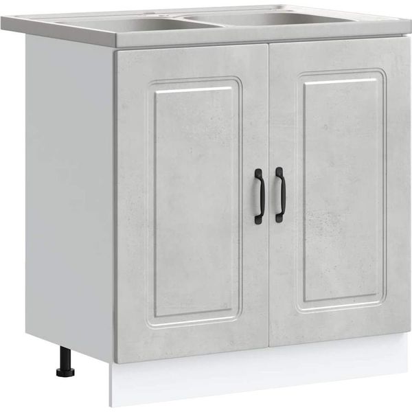 Syfax™ Mobile Da Cucina Kalmar Grigio Cemento 80 X 46 X 81,5 Cm-image