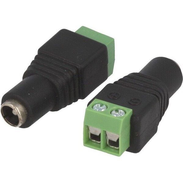 Presa Dc 2,1 X 5,5 Mm Con Clip Di Montaggio Connettore Adattatore Connessione Spina Cava Dc-image