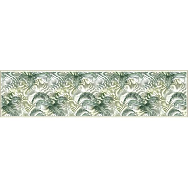 Tappeto In Vinile Tropical Acquerello Verde 48X198 Cm-image