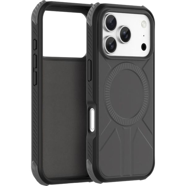 Inf Custodia Magnetica In Tpu Per Iphone 17 Pro Max, Antiscivolo, Antiurto Nero-image