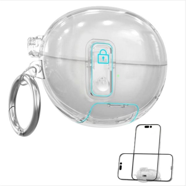 Inf Custodia Trasparente In Tpu Per Auricolari Huawei Freeclip Con Supporto-image
