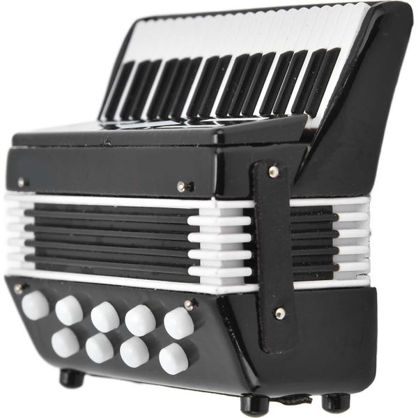 Modello Di Fisarmonica In Miniatura 1:12, Simulazione Carina E Vivace, Strumento Musicale Della Casa Delle Bambole Per Decorazione, Regalo, Nero-image