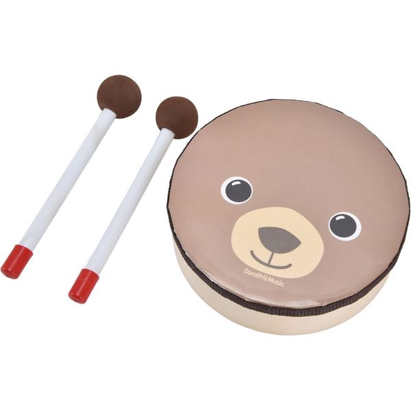 Tamburo Per Bambini Orso Cartone Animato Tamburi Strumenti A Percussione Scuola Materna Bambini Giocattoli Ausili Didattici-image