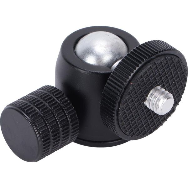 Testa A Sfera Per Mini Treppiedi Con Vite Da 1/4 Di Pollice E Adattatore Per Slitta A Contatto Caldo Per Fotocamere Dslr Luce Ad Anello Argento-image