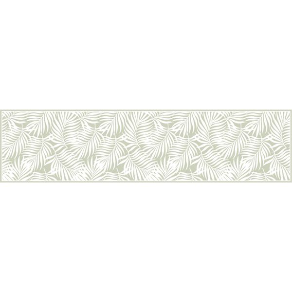 Tappeto In Vinile Foglie Tropicali Verde 48X198 Cm-image