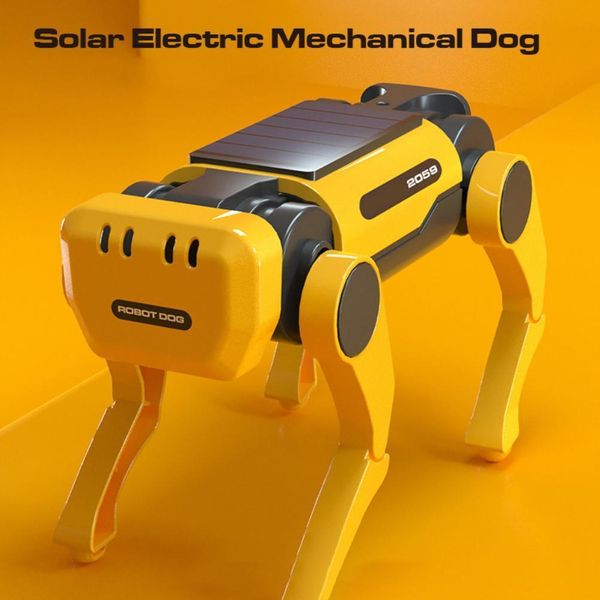 Modello Di Robot Bionico Intelligente A Quattro Zampe, Giocattolo Meccanico Elettrico Solare, Giocattolo Di Assemblaggio Puzzle Per Il Compleanno Dei Bambini E I Regali Di Natale-image