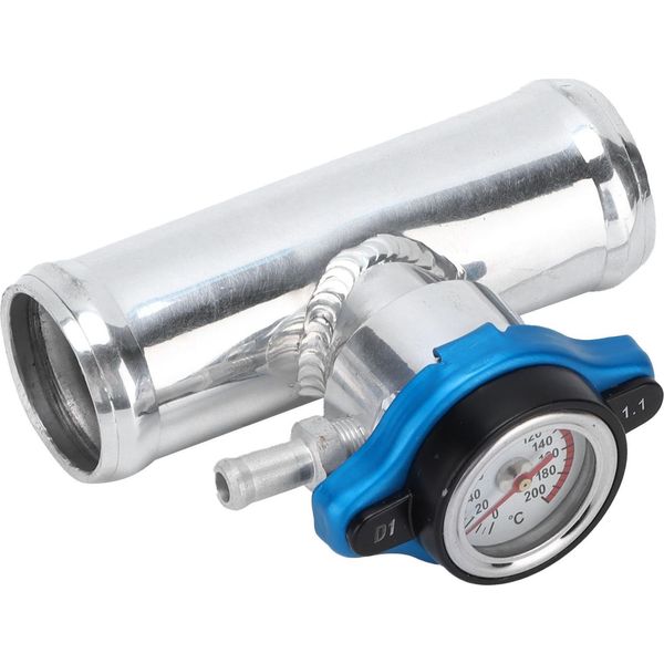 38 Mm/1,5 Pollici Riempimento Tubo Radiatore In Linea In Alluminio Con Indicazione Della Temperatura Per Il Motore-image