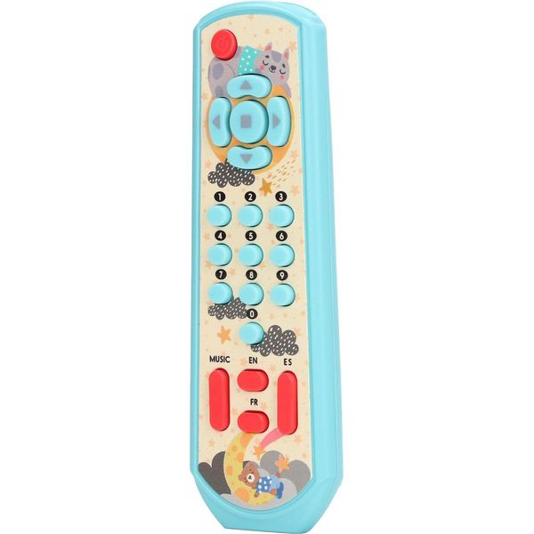 Telecomando Tv Per Bambini, Simulato Con Suoni E Luci Per L'apprendimento Precoce, Blu-image