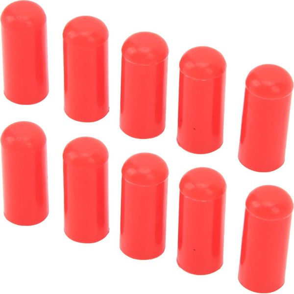10 Pezzi Estremità Del Tubo Di Aspirazione, Universale, 4 Mm, Tappo Cieco In Silicone Resistente Al Calore Per Tubazioni Bov, Rosso-image