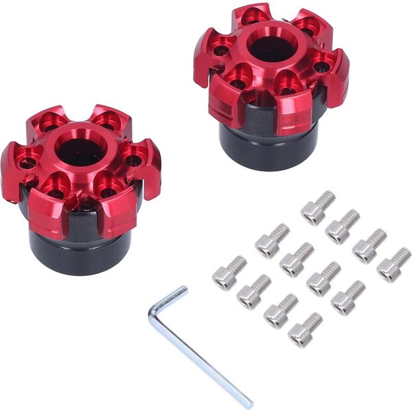 2PCS Cursori Telaio Forcella Ruota Protezione Crash Cnc In Lega Di Alluminio Universale Per Moto Bicicletterosso-image