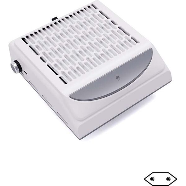 Inf 100W Eu Plug Estrattore Di Polvere Per Unghie Con Velocità E Filtro Regolabili Bianco-image