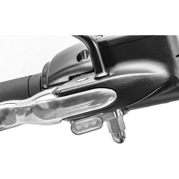 Indicatore A Led Per Manubrio Chopper / Moto Custom Indicatore Xs Cromo CB18191-image