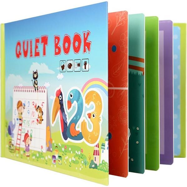 Libro Di Lavoro Per Bambini Sviluppa Le Capacità Di Apprendimento Dei Bambini Inserimento Silenzioso Giocattolo Di Attività Prescolare Gioco Di Puzzle Educativo-image