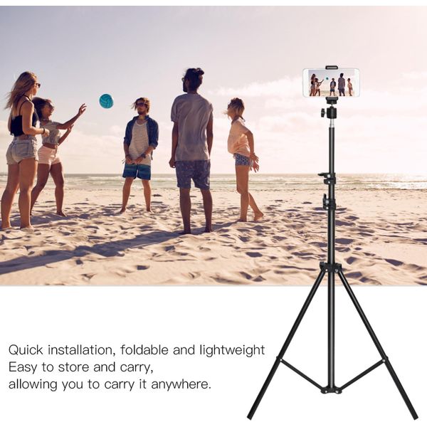 Treppiede Per Fotocamera Digitale Estensibile Di 200 Cm E Ruotabile Di 360 Gradi Con Supporto Per Telefono Regolabile-image