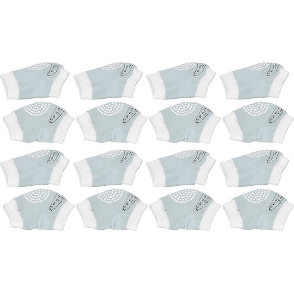 8 Paia Di Ginocchiere Per Bambini Che Gattonano, Unisex, In Morbido Cotone, Sicure, Regolabili, Protezione Per Bambini, Verdi-image
