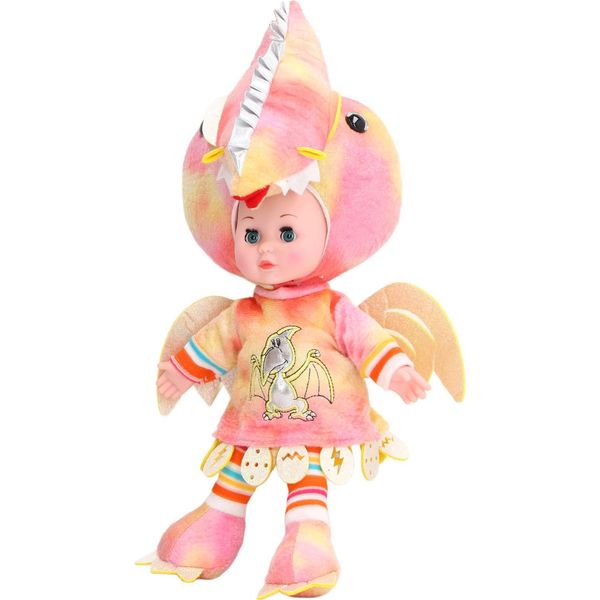 Dinosauro Baby Doll, Simpatico Peluche Per Bambine E Bambini, 40 Cm, Rosa-image