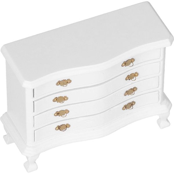 1:12 Casa Delle Bambole Comodino Legno Miniatura Cassetto Mobili Decorazione-image