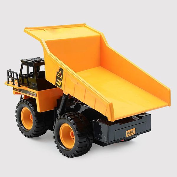 Autocarro Ribaltabile A 6 Canali Telecomandato A 2,4 Ghz Con Luci, Tecnologia Di Simulazione, Giocattolo Rc Per Bambini-image