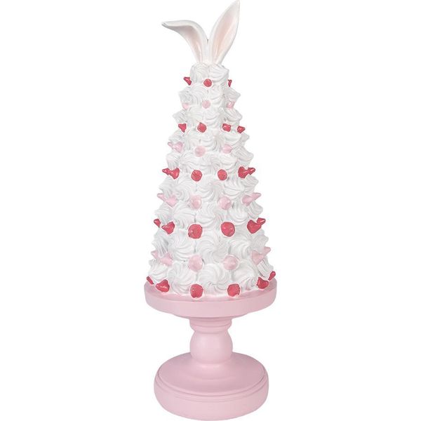 Clayre & Eef Torta Decorativa A Figure Ø 14X39 Cm Plastica Rosa-image