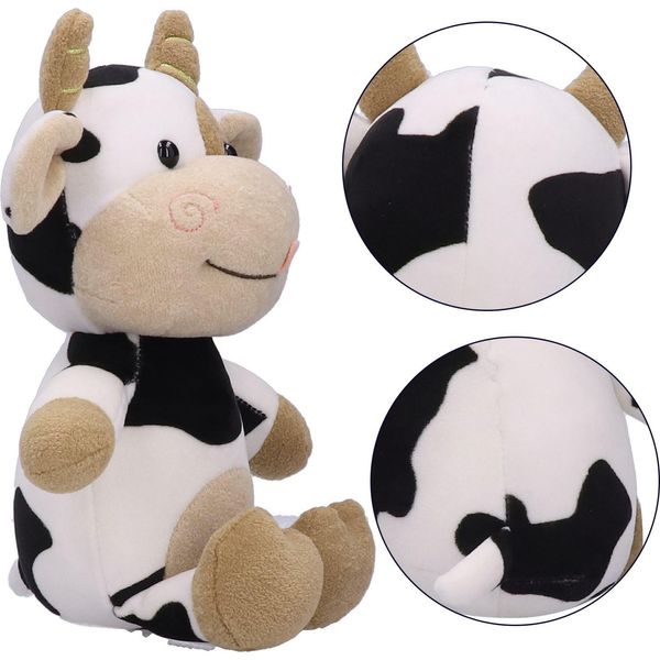 Mucca Di Peluche, Simpatico Animale Da Cartone Animato, Bambola Di Vitello Per Bambini, Regalo Di Compleanno, 40 Cm-image