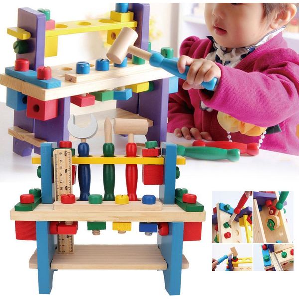 Baby Fai Da Te Bambino Riparazione Strumenti Cacciavite Strumento Tabella Precoce Educativo Assemblaggio Giocattolo-image