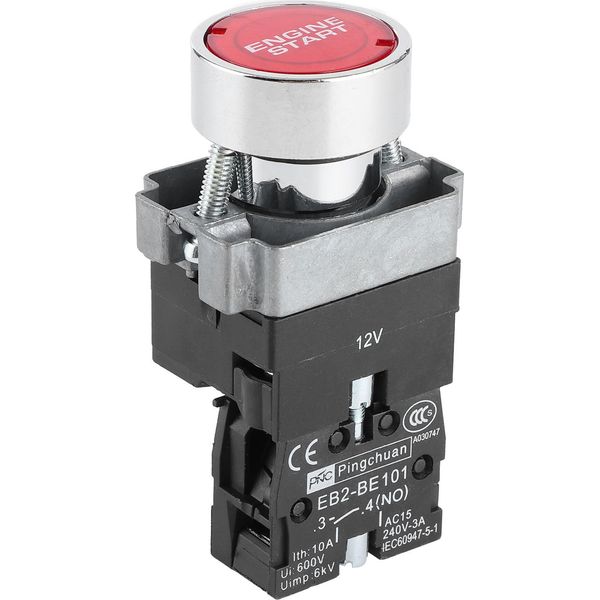 Interruttore Di Accensione Avviamento Motore 12V 10A Led Pulsante Di Modifica Automatica Onekey Start Push-image