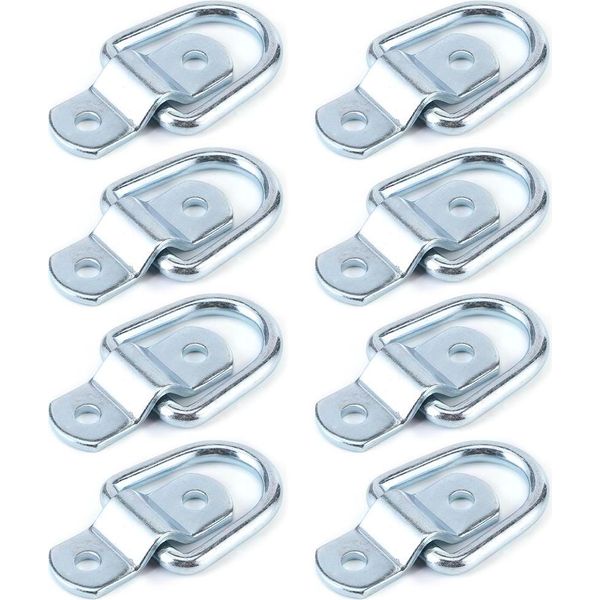 8 Pezzi Cinghia Di Fissaggio D-Ring Ancoraggio Di Carico Forgiato Cinghie Di Fissaggio Per Camion Rimorchi Barche-image