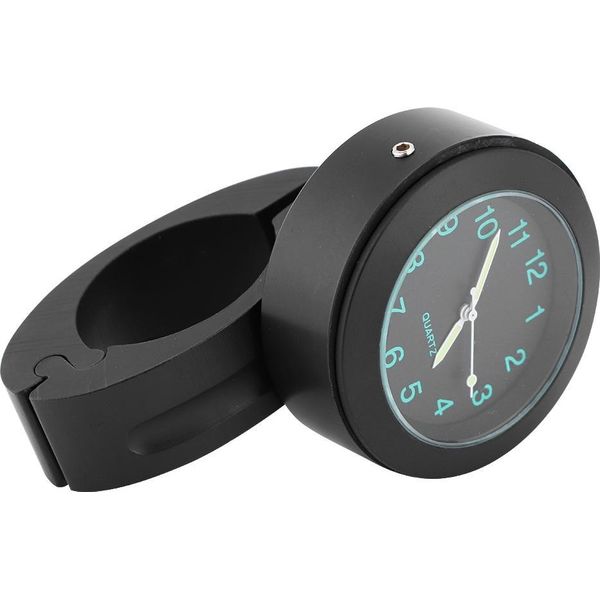 Supporto Manubrio Moto 22/25 Mm, Orologio Universale Impermeabile Con Batteria Integrata (Nero)-image