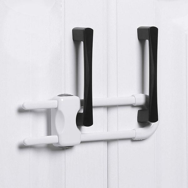 1 Pezzo Serratura Dell'anta Dell'armadio Scorrevole A Forma Di U Per Bambini Per Le Porte Di Stoccaggio Della Cucina E Del Bagno-image