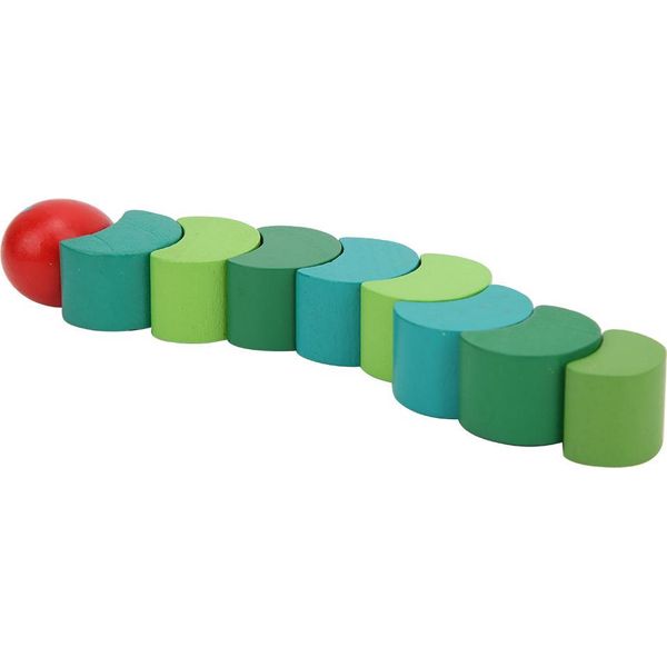 5PCS Giocattolo Di Legno Per Bambini Verme Bruco Affamato Blocchi Di Apprendimento Precoce-image