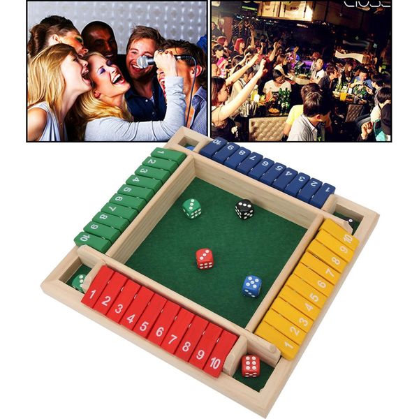 Gioco Dei Dadi Matematico In Legno Pub Bar Festa Famiglia Genitore Bambino Interattivo-image