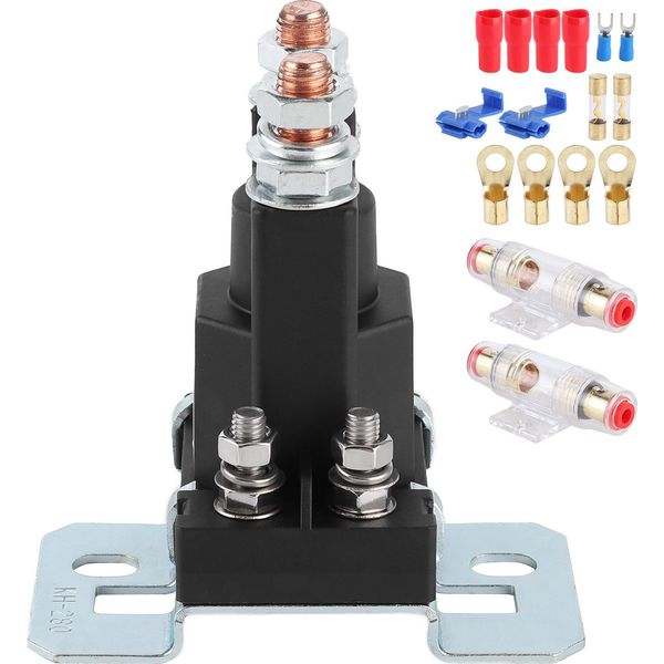 Relè Cc, 12 V/500 A, Portafusibili, Fusibili Da 100 A, Protezione Della Carica Della Doppia Batteria Per Auto, Camper, Yacht-image