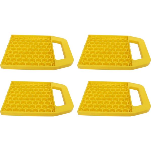 4 Pezzi Blocco Per Cric Del Camper Impedisce Ai Cric Di Affondare, Antiscivolo, Resistente Alle Intemperie, Blocco Di Livellamento Per Rimorchi-image