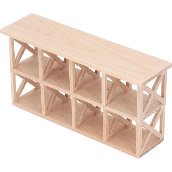 Scaffale In Legno Della Casa Delle Bambole In Scala 1:12, Libreria In Miniatura Per La Sala Da Pranzo-image
