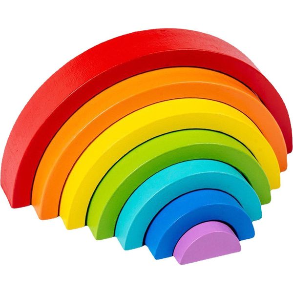 Blocchi Di Legno Impilabili, Puzzle, Forma Ad Arco Grande, Colorati, Giocattolo Educativo Impilabile Per Bambini, Tipo 3, Formato Libero-image