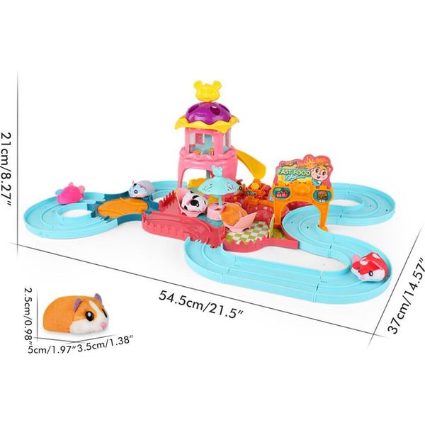 Set Di Giochi Per Bambini Con Pista Per Criceti, Gioco Elettrico Per Criceti, Giocattolo Per Bambini, Regalo Educativo, Natale, Compleanno-image