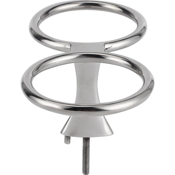 Porta Bibite A Doppio Anello In Acciaio Inox 316 Porta Bibite Per Imbarcazioni, Barche, Yacht, Auto, Camper-image