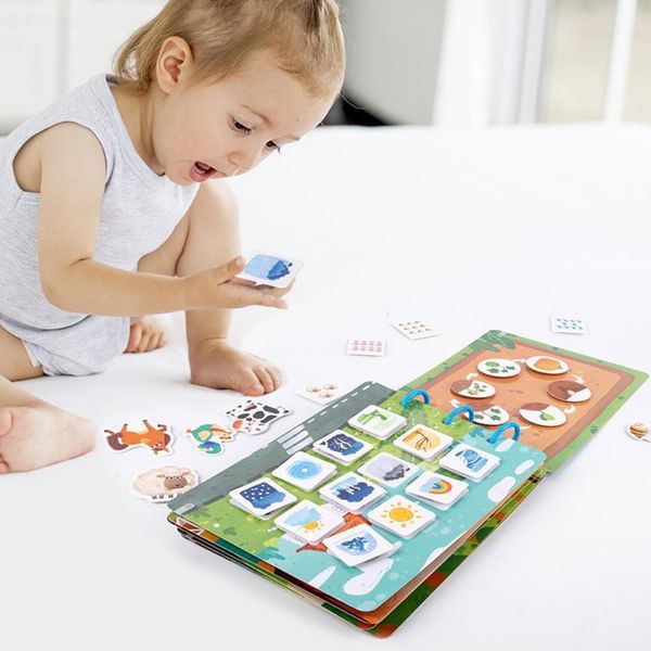 Busy Book Dinosauro Animali Temi Prescolari Attività Di Apprendimento Educativo Autismo Giocattoli Sensoriali Regali Per Bambini Ragazzi Ragazze-image