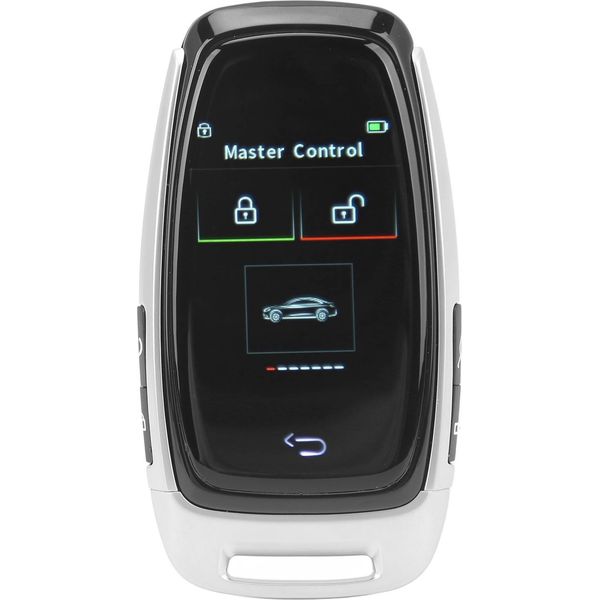 Auto Smart Lcd Pulsante Touchscreen Connessione Bluetooth 5.0 Ingresso Senza Chiave Liscia Per I Modelli Di Avvio Con Un Solo Pulsante Argento-image