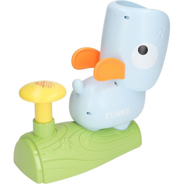 Lanciatore Di Dischi Volanti Per Bambini, Giocattolo A Pedale Con Rete Per La Cattura Di Dischi All'aperto Con Occhiali Di Protezione Blu-image