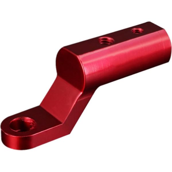 Staffa Di Estensione Dello Specchietto Retrovisore Della Moto, Lega Di Alluminio Cnc Multifunzionale, Supporto Per Telefono Di Estensione, Rosso-image