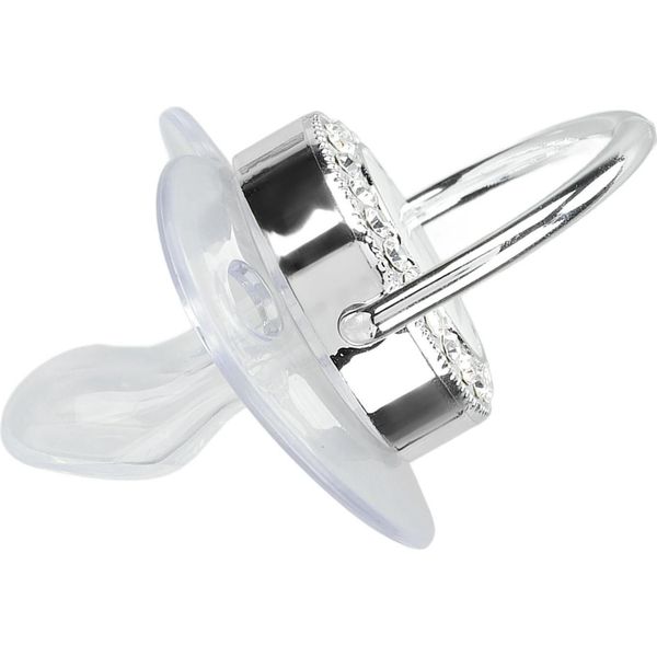 Succhietto In Silicone, Color Argento, Lettere Dalla A Alla Z, Sicuro, Senza Bpa, Monopezzo, Senza Cuciture, Con Coperchio Per Neonati Da 6 A 18 Mesi R-image