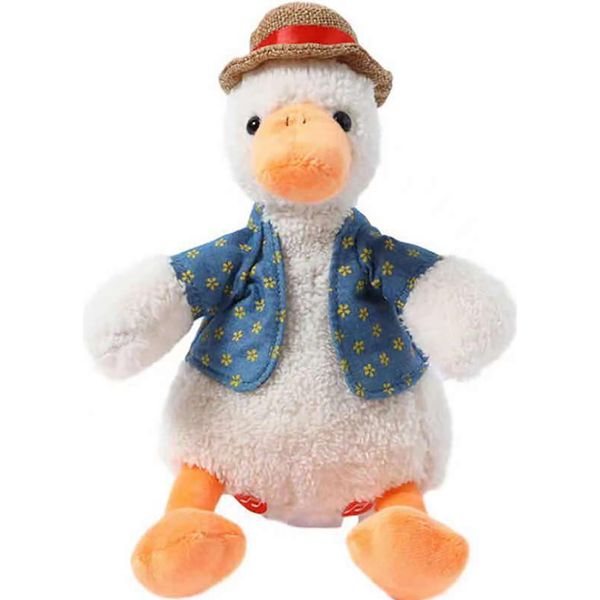 Anatra Parlante Che Ripete Ciò Che Dici, Con Simpatico Cappello Di Paglia, Gilet Rimovibile, Peluche Per Bambini (Usb (Repetition Shaking Dance Music))-image